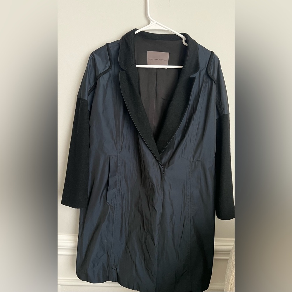 Demoo Parkshoonmoo Designer Short Corporate Trench Jacket Luxury size S